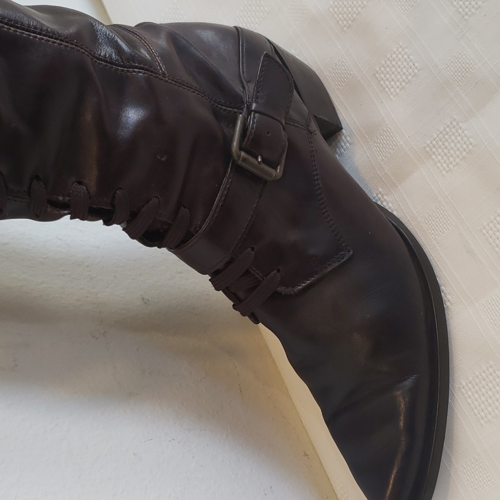 San Marina Paris Lace Up Boots, Brown Leather, Size 6.5 - Picture 13 of 13